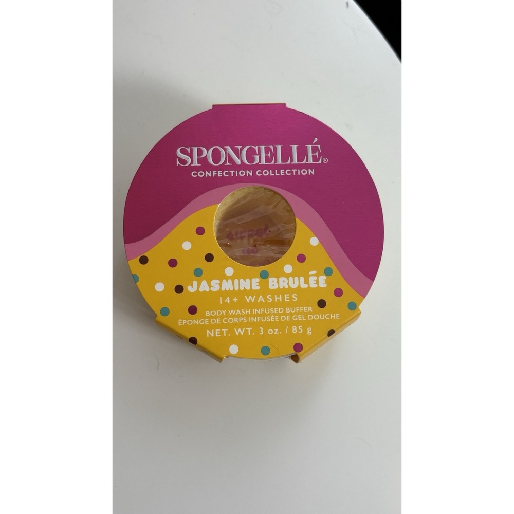Spongelle JASMINE BRULEE Confection Buffer Body Wash Cleansing Sponge 3oz New